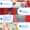 HOMCOM 3L Ice Maker Machine and Water Dispenser, 12kg in 24H, 2 Size Options 9 Ice Cubes Ready in 6-10 Mins Countertop Ice Machine for Home, Kitchen, Office, Bar, Red