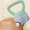 SPORTNOW Soft Kettlebell, 4kg Kettle Bell with Non-Slip Handle for Home Gym Weight Lifting and Strength Training, Grey and Green