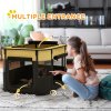 PawHut Dog Pen, Pet Playpen, Portable Foldable Dog Cat Playpen Soft Pet Cage with Storage Bag for Puppies, Rabbits, Kittens, Guinea Pigs, 84 x 64 x 53cm - Yellow