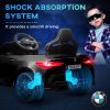 AIYAPLAY BMW M4 Licensed Electric Car for Kids, 12V Kids Electric Ride on with Remote Control, Suspension, Music, Horn, LED Lights, for Ages 3-5 Years, Black
