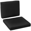 Outsunny 2 Piece Garden Chair Cushions with 1 Seat Cushion 1 Back Pad for Rattan Sofa Chair, Outdoor Seat Pads for Indoor and Outdoor Use, Black