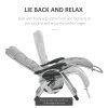 Outsunny 2 Piece Reclining Zero Gravity Chair Metal Frame Folding Garden Sun Lounger with Cushion Headrest, Light Grey
