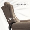 HOMCOM Power Lift Recliner Chair, Wingback Button Tufted Electric Lift Chair for Elderly, Fabric Riser and Reclining Armchair with Remote Control, USB Ports, Side Pockets, for Living Room, Dark Brown