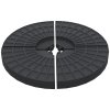 Outsunny 4 PCs 70KG Portable Round Parasol Base Umbrella Cross Stand Weights Holder Sand or Water Filled Outdoor Garden Patio Cantilever Cross Base Weight
