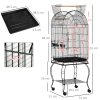 PawHut Bird Cage Budgie Cage Large Aviary for Parrot Finch Cockatiel with Stand, Shelf, Top Access