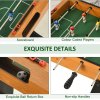 HOMCOM Folding Football Gaming Table Mini Foosball Soccer Table for Family Fun Indoor Play Sports
