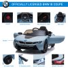 HOMCOM BMW I8 Coupe Licensed 6V Electric Car for Kids with Parent Remote Control, Kids' Electric Ride-on with Suspension Wheels, MP3, Music, Horn, LED Lights, for 3-8 Years Old, Blue