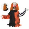 HOMCOM 85cm Animated Halloween Face Changing Clown Animatronic, Half Body Joker with Cackling Laughs and Sound, Glowing Eyes, Sound/Touch Activated, Holiday Decor for Indoor, Covered Outdoor