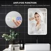HOMCOM  Backlit Illuminated Bathroom Mirror with LED Lights and Bluetooth, Wall Mounted Vanity Mirror with 3 Colours Dimmable, Anti-Fog, Memory Function, Touch Switch, IP44