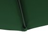 Outsunny 3(m) Half Parasol, Semi Round Umbrella with Metal Frame, Crank Handle for Balcony, Garden, Green