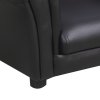 HOMCOM Children's Armchairs Toddler Chair Sofa Single Seater Childrens Armrest w/ Footstool - Black