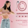 SPORTNOW Smart Weighted Hula Hoop for Adults, Hula Ring with 16 Detachable Knots, 360?? Auto-Rotating Ball and Digital Counter, Massage Hula Circle For Weight Loss, Pink