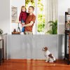 PawHut Retractable Stair Gate for Dogs, Extra Wide Dog Gate Extends Up to 180 cm Wide, 86.5 cm Tall, for Doorways, Stairways, Hallways, Indoor and Outdoor, Grey