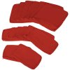Outsunny Replacement Cushion Covers for Garden Sofa Set, Garden Rattan Sofa Cushion Polyester Cover Replacement Outdoor - No Cushion Included, Red