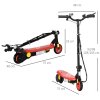 HOMCOM 120W E-Scooter Folding Electric Scooter with 12km/h Maximum Speed, Three Mode LED Headlight, Adjustable Height, Warning Bell, for Ages 7-14 Years - Red
