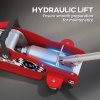 HOMCOM Hydraulic Low Profile Floor Jack, 2.5 Tonne Heavy Duty Steel Trolley Car Jack Lift with 80-360 mm Lifting Range, Wheels, Top Handle, Red