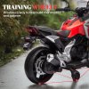 AIYAPLAY Honda Licensed 12V Kids Electric Motorbike, Ride on Motorcycle with Music, Headlights, Early Education Function, 2 Training Wheels, for 3-6 Years - Red