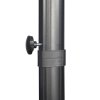 Outsunny 2.7 x 2.7 m Cantilever Parasol, Square Overhanging Umbrella with Cross Base, Crank Handle, Tilt, 360 Rotation and Aluminium Frame, Cream White