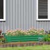 Outsunny Galvanised Raised Garden Bed, 180 x 90 x 30cm Raised Bed with Reinforcing Bars, Outdoor Raised Planter with Open Bottom for Vegetables, Flowers, Herbs, Green
