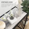 HOMCOM Console Table, Industrial Sofa Table with Metal Frame for Living Room, Hallway, 120cm, Grey