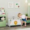AIYAPLAY Toy Box with Lid, Toy Chest with Safety Hinges for Kids Boys Girls, Kids Storage Box for Living Room, Playroom, Nursery, Bedroom, Green