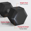 HOMCOM 2x20KG Rubber Hex Dumbbell Portable Hand Weights Dumbbell Home Gym Workout Fitness Hand Weight