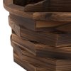 Outsunny Wooden Garden Wishing Well Fountain Barrel Waterfall Rustic Wood with Pump Garden D??cor Ornament