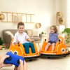 AIYAPLAY Angry Bird Licensed 12V Kids Bumper Car, 360 Rotation Waltzer Car with Joysticks, Remote Control, Music USB LED Lights, for 3-5 Years Old - Orange