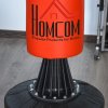 HOMCOM 155-205cm 3-IN-1 Freestanding Boxing Punching Bag Stand, Boxing Speed Trainer with Rotating Flexible Arm, Speed Ball, Fillable Base, Red