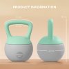 SPORTNOW Soft Kettlebell, 10kg Kettle Bell with Non-Slip Handle for Home Gym Weight Lifting and Strength Training, Green and Grey