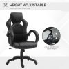 Vinsetto Gaming Chair Faux Leather Swivel Computer Racing Gamer Desk Chair for Home Office with Wheels, Black