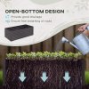 Outsunny Raised Beds for Garden, Galvanised Steel Outdoor Planters with Multi-reinforced Rods for Vegetables, Plants, Flowers and Herbs, 180 x 90 x 59 cm, Dark Grey