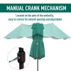 Outsunny 4.6m Garden Parasol Double-Sided Sun Umbrella Patio Market Shelter Canopy Shade Outdoor with Cross Base - Dark Green