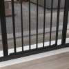 PawHut Pressure Fit Dog Stair Gate No Drilling Safety Gate Auto Close for Doorways, Hallways, 74-100cm Adjustable, 78cm Tall, Black