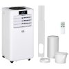 HOMCOM 10000 BTU Air Conditioning Unit, 2.9KW 3-in-1 Portable Air Conditioner, Dehumidifier, Cooling Fan with Remote Control, Digital Display, 2 Speeds, 24H Timer, Window Venting Kit, 22m²