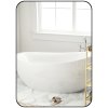 HOMCOM Rectangle Bathroom Mirror, 50 x 70cm Metal Framed Wall Mirror, Decorative Mirror for Bedroom, Living Room, Entryway, Black
