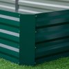 Outsunny 120 x 80cm/241L x 90.5cm Galvanised Raised Garden Bed, Metal Elevated Planter Box with Open Bottom, Outdoor Flower Pot for Growing Flowers, Herbs, Green
