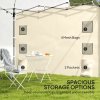 Outsunny Gazebo Side Panel, Canopy Sidewall Panel with 4 Mesh Bags and 2 Storage Pockets for 3 x 3 m Straight Leg Pop Up Gazebos, 1 Pack Sidewall Only, Beige