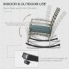 Outsunny PE Rattan Garden Rocking Chair, Outdoor Rocking with Cushion, 160 KG Capacity Wicker Garden Armchair Rocker with Metal Frame for Patio, Porch, Balcony, Light Grey