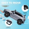 AIYAPLAY Aston Martin DBX Licensed 12V Kids Ride on Car, Kids Electric Car with Remote Control, 4 Suspension Wheels, LED Lights, Music, Horn, Slow Start, for Ages 3-6 Years, Grey