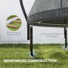 SPORTNOW 8ft Trampoline with Enclosure Net, Spring Cover, Outdoor Trampoline, Garden, Jumping Mat, Black