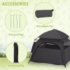 PawHut Foldable Dog Cat Tent, Portable Pet Playpen with Water-Resistant Oxford Cloth, Carry Bag, Exercise Tent for Extra Large Dog, Cat, Indoor Outdoor Use, Charcoal Grey