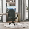 HOMCOM Swivel Executive Office Chair, PU Leather Computer Desk Chair with Adjustable Height, Wheels