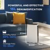 HOMCOM 16L/Day Dehumidifier with 3.7L Water Tank, 24H Timer On/Off, Digital Humidity Display, Dehumidifier for Home Damp, Bedroom, Condensation, Mould, Laundry Drying, White