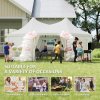 Outsunny 6.8 x 5m Octagonal Marquee Gazebo, Heavy Duty Wedding Party Tent with Sides and Doors, White