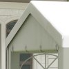 Outsunny 4m x 4m Marquee Party Tent, Heavy Duty Wedding Canopy with Sidewalls, Doors, Windows, Galvanised Garden Gazebo for Parties Events, White