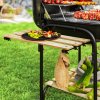 Outsunny Charcoal Barbecue Grill Portable BBQ Grill with 1840 cm? Cooking Area, 3 Shelves, Adjustable Vent, Lockable Lid, Wheels for Outdoor Cooking, Garden Party, Black