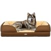 PawHut Dog Sofa Bed Pet Bed Dog Mattress with Removable Washable Cover, Anti-Slip Bottom, for Large Sized Dogs, 120L x 80W x 22Hcm - Brown