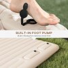 Outsunny Double Air Bed with Foot Pump and Carry Bag, Inflatable Mattress for Guest, Camping, Travel, 195 x 140 x 10cm, White
