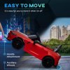 AIYAPLAY BMW M4 Licensed Electric Car for Kids, 12V Kids Electric Ride on with Remote Control, Suspension, Music, Horn, LED Lights, for Ages 3-5 Years, Red